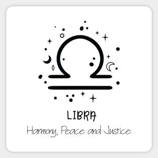 Libra Personality Black Text Sticker